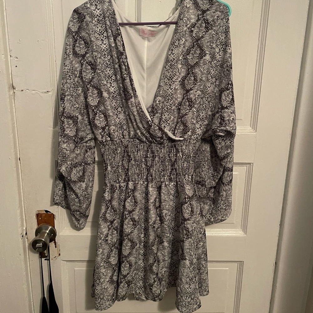 Snake print Pink Lily Dress